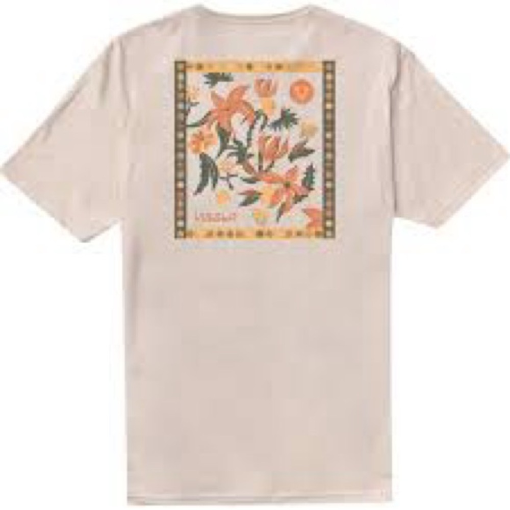 VISSLA Beige Floral Organic Graphic Tee - Hibiscus Haze